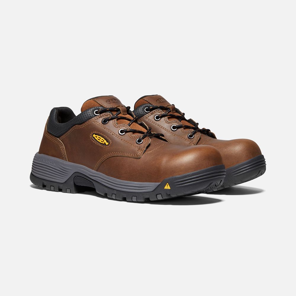 Keen Iş Ayakkabısı Erkek Kahverengi - Chicago Oxford (Carbon-Fiber Toe) - Türkiye CJRE21950